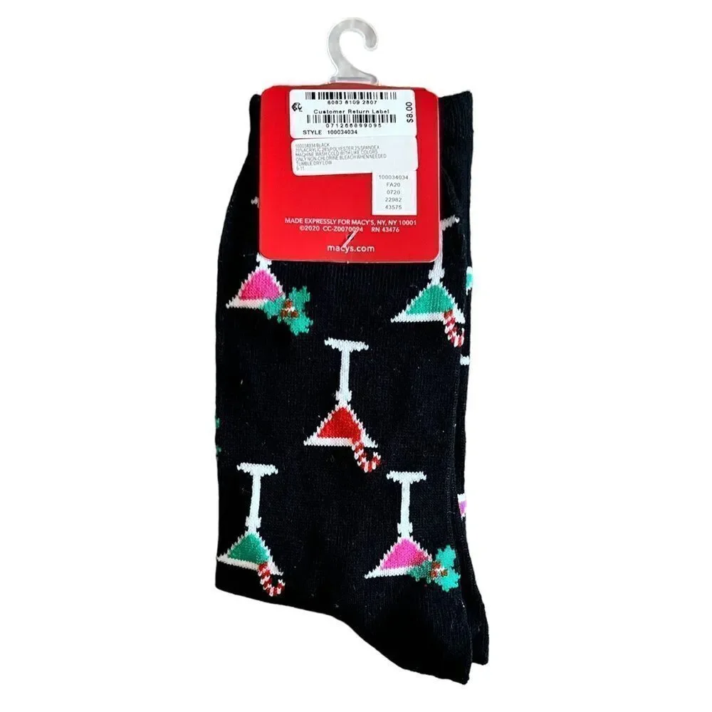 🍑 NEW Martini Socks, 5 for $12